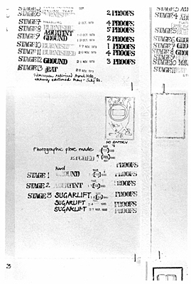 Detail of stage proof documentation