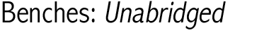 Benches: Unabridged