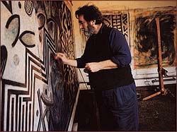 The Artist at Work on Rima's Wall, 1992