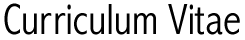 Curriculum Vitae