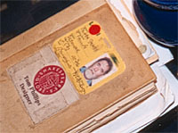 Photo of Tom Phillips' Globe Theatre sketchbook, detail